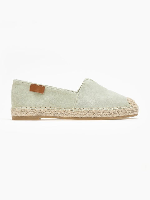 Suede Espadrilles External Stitching - Aqua