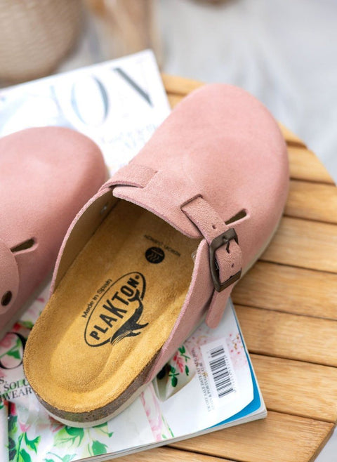 Suede Anatomical Clogs - Pink