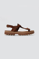 FANTASY SANDALS - Comfort Buckle Sandals Adjustable Fit - Brown Suede