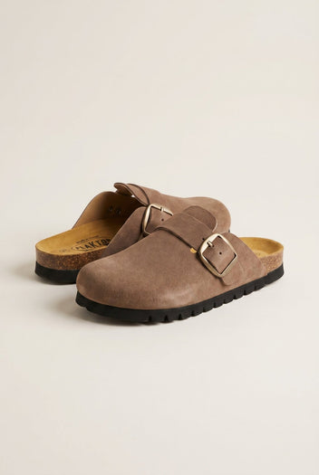 Plakton - Comfort Clogs - Brown Suede