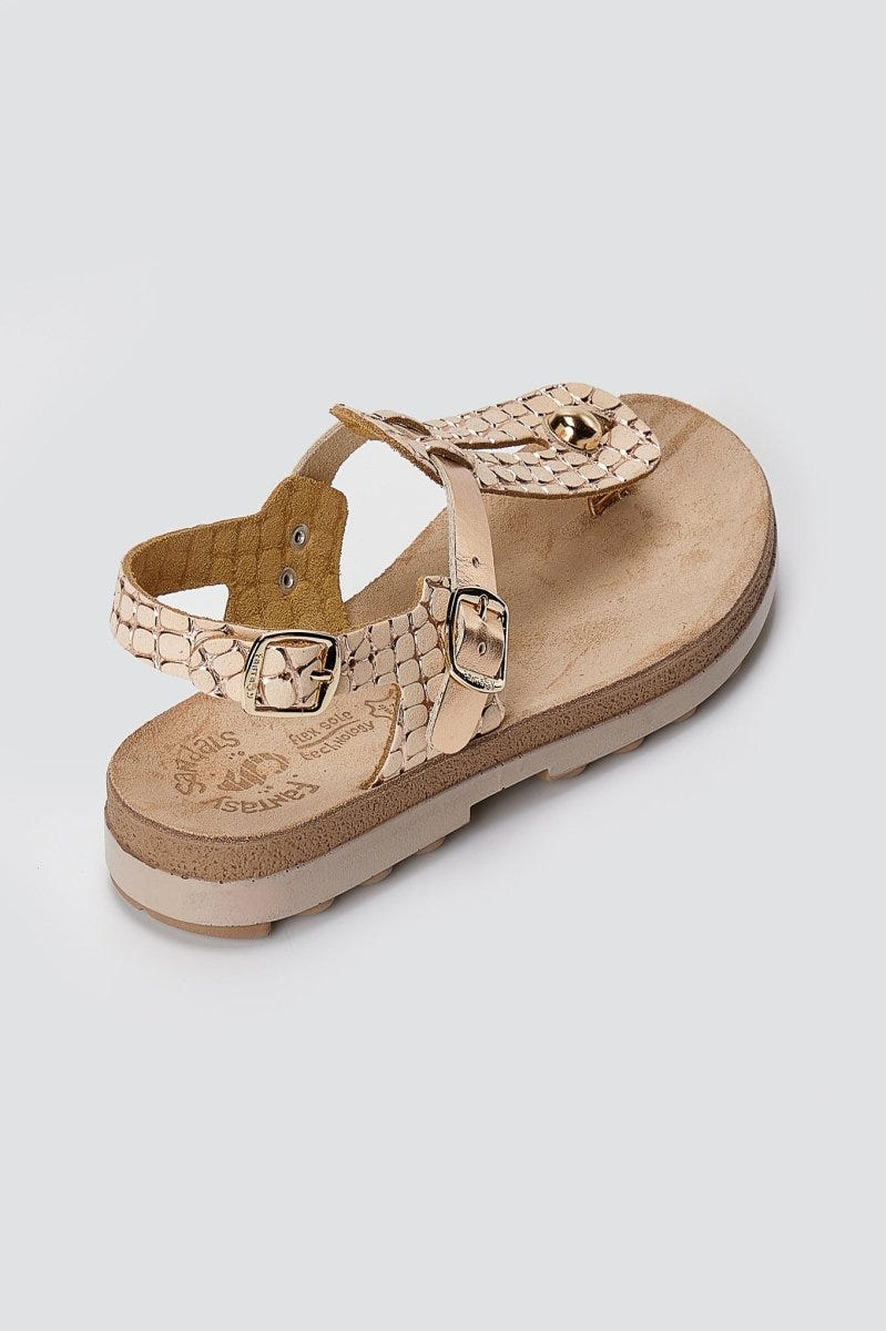 FANTASY SANDALS - Comfort Leather Sandals Buckle - Rose Gold