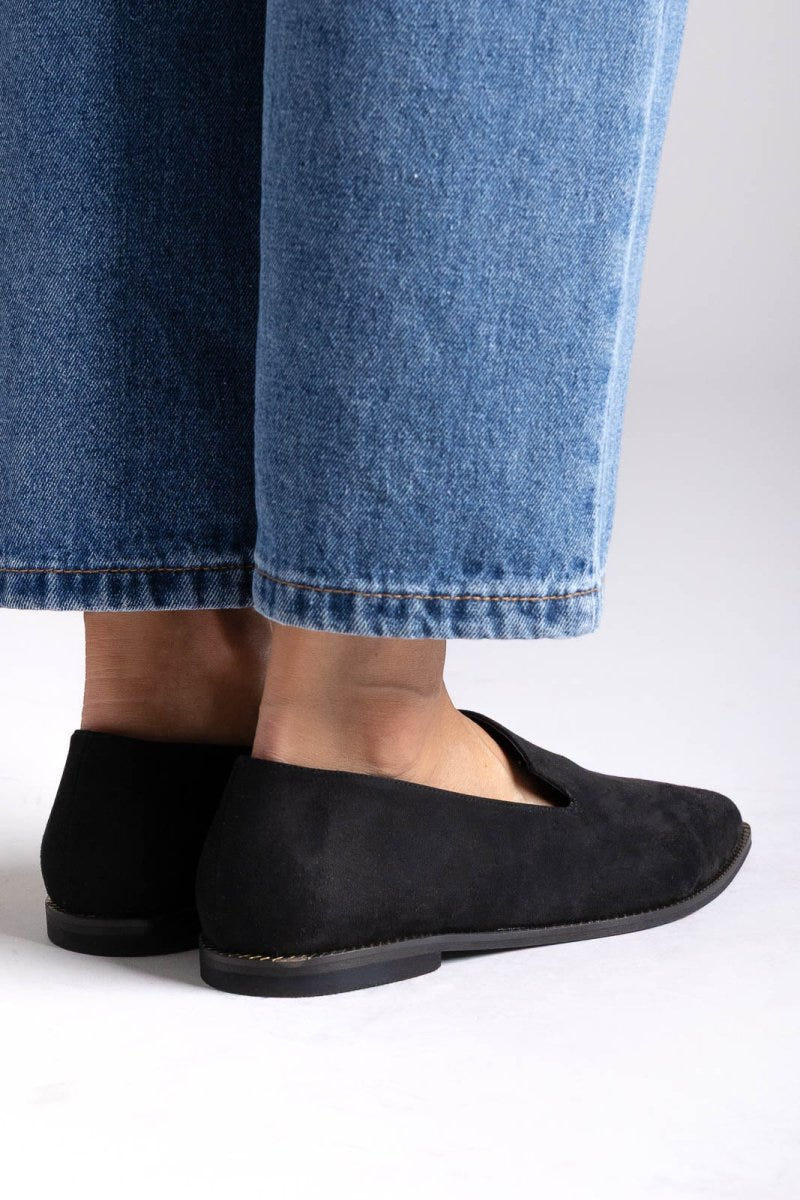 Comfort Loafers TFP - Black Suede - thefashionproject.gr - TFP