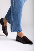 Comfort Loafers TFP - Brown Croc - thefashionproject.gr - TFP