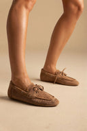 BOTEGGA 22 - Comfort Moccasins Lace Up - Camel Suede