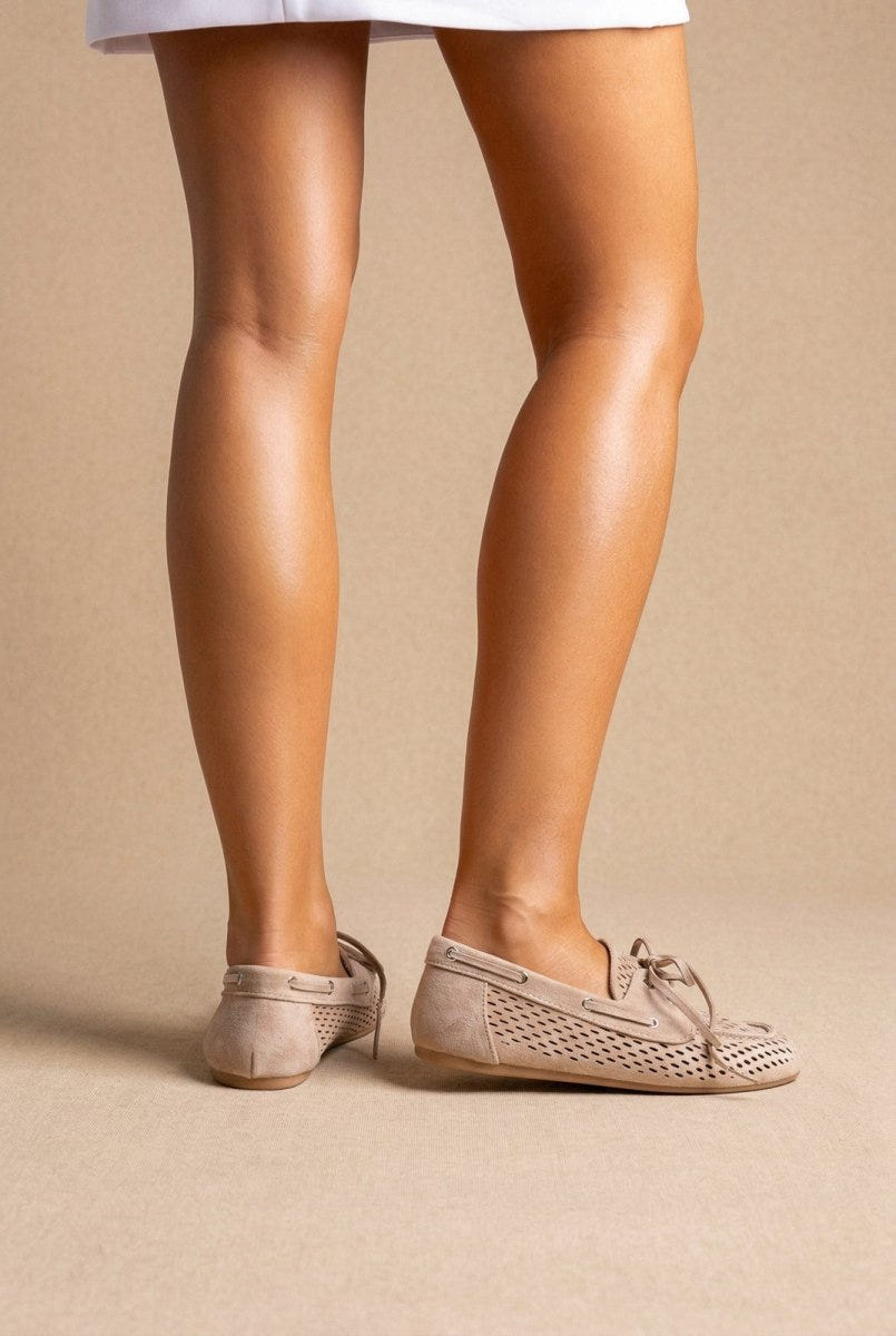 BOTEGGA 22 - Comfort Moccasins Lace Up - Taupe Suede