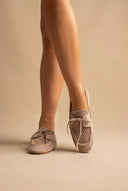 BOTEGGA 22 - Comfort Moccasins Lace Up - Taupe Suede