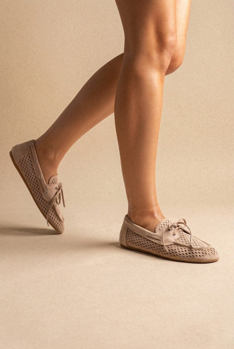 BOTEGGA 22 - Comfort Moccasins Lace Up - Taupe Suede