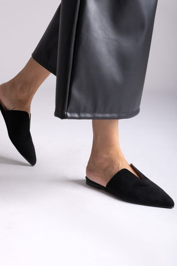 Comfort Mules TFP - Black Suede - thefashionproject.gr - TFP