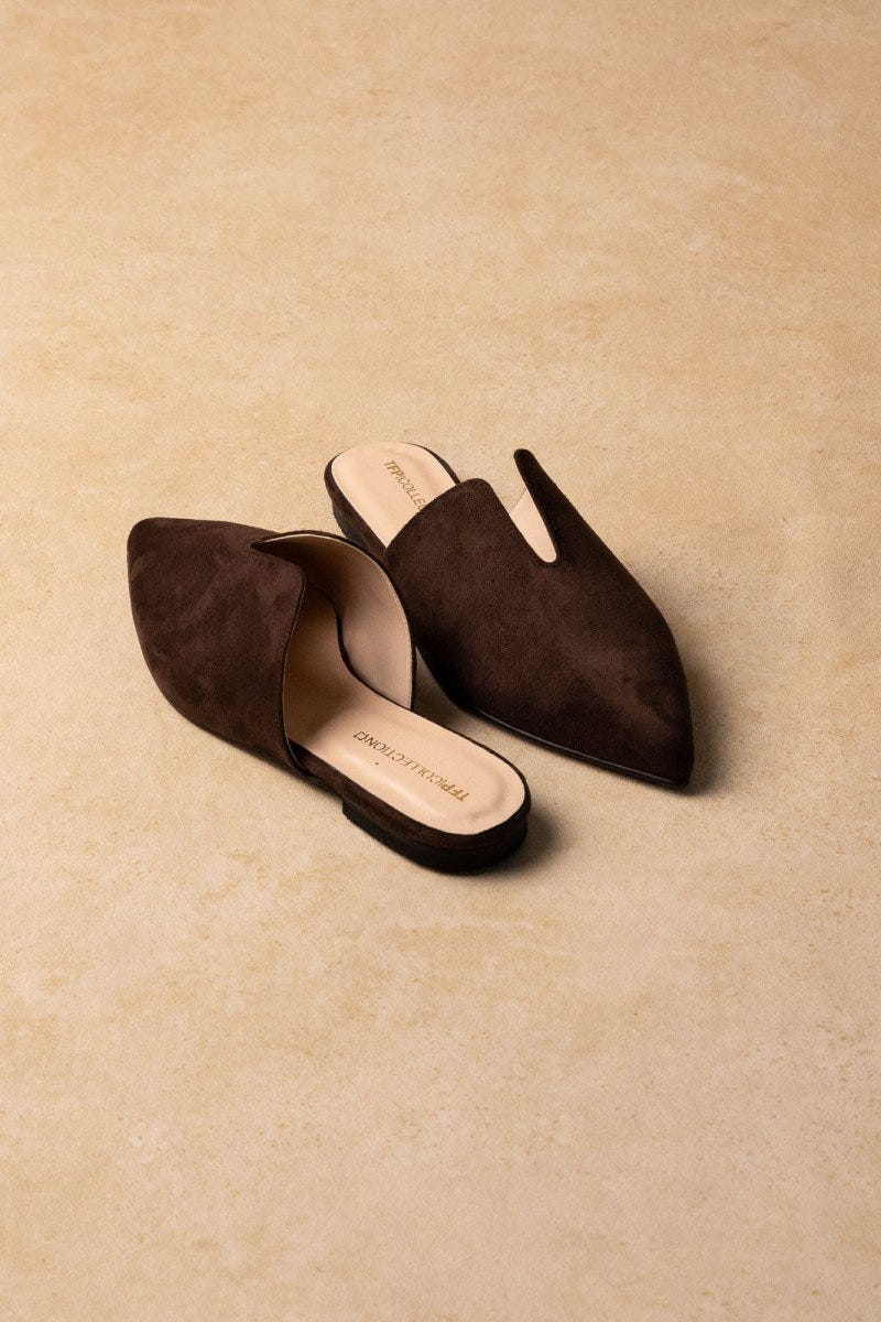 Comfort Mules TFP - Brown Suede - thefashionproject.gr - TFP