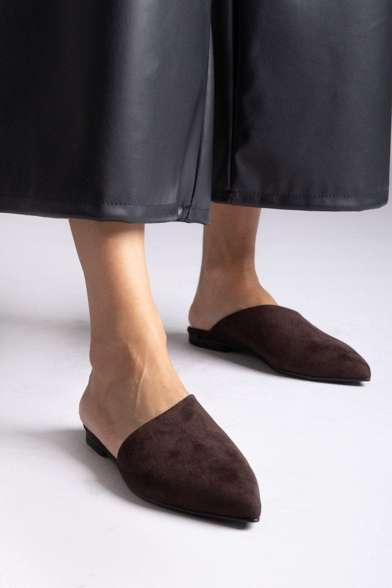 Comfort Mules TFP - Brown Suede - thefashionproject.gr - TFP