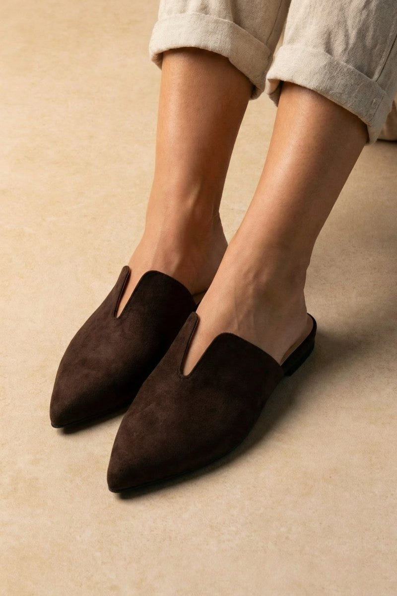 Comfort Mules TFP - Brown Suede - thefashionproject.gr - TFP