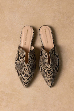 Ivory Black Snake Print