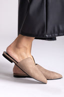 Comfort Mules TFP - Taupe Suede - thefashionproject.gr - TFP