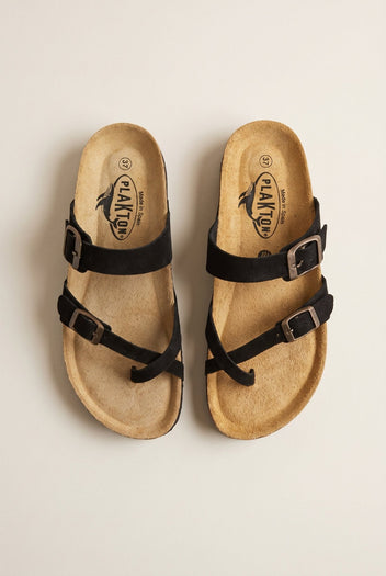 Plakton - Comfort Sandals - Black Suede