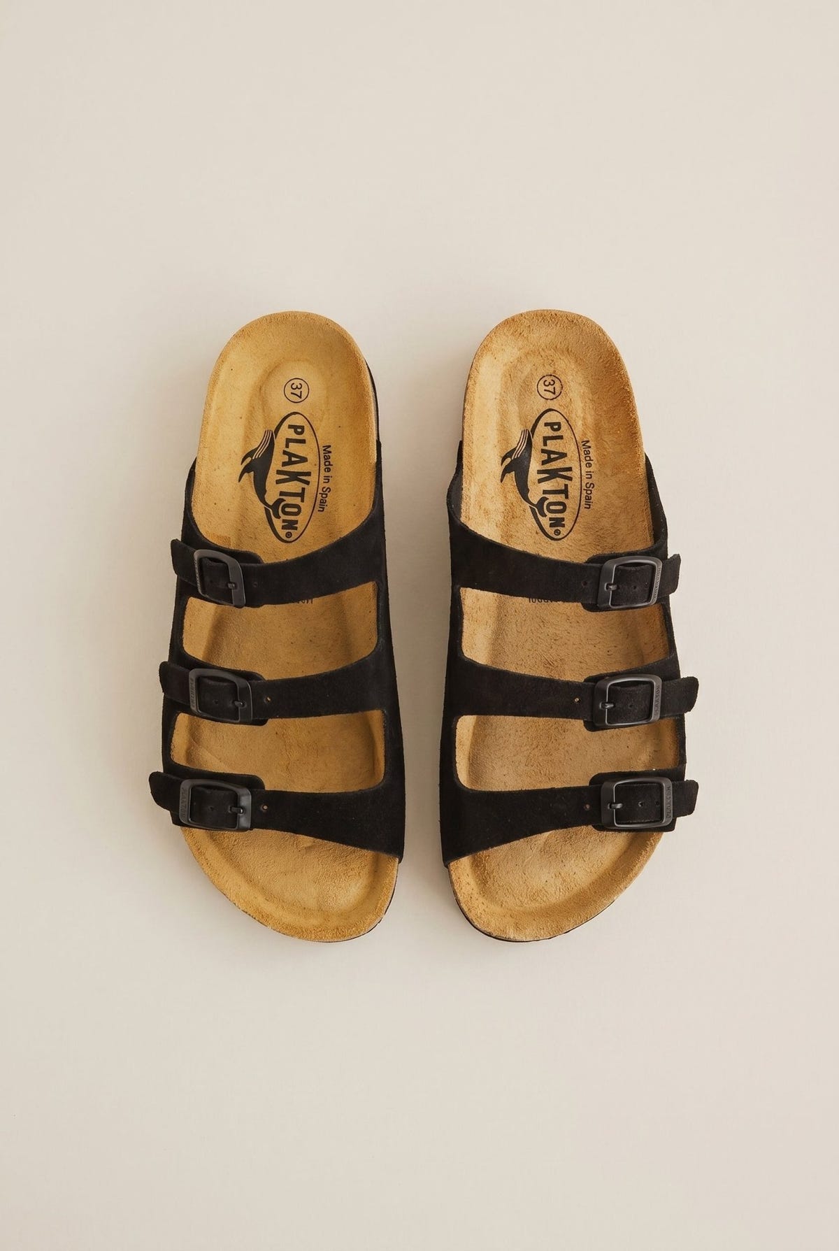 Plakton - Comfort Sandals - Black Suede