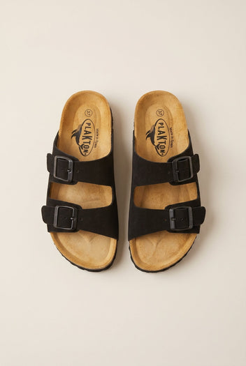 Plakton - Comfort Sandals - Black Suede