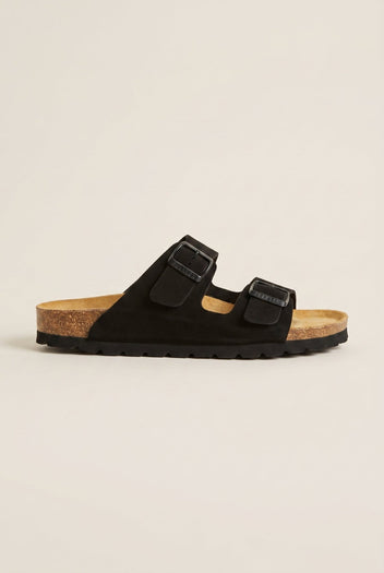 Plakton - Comfort Sandals - Black Suede