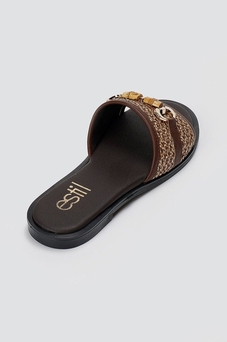 Estil - Comfort Sandals - Brown Raffia