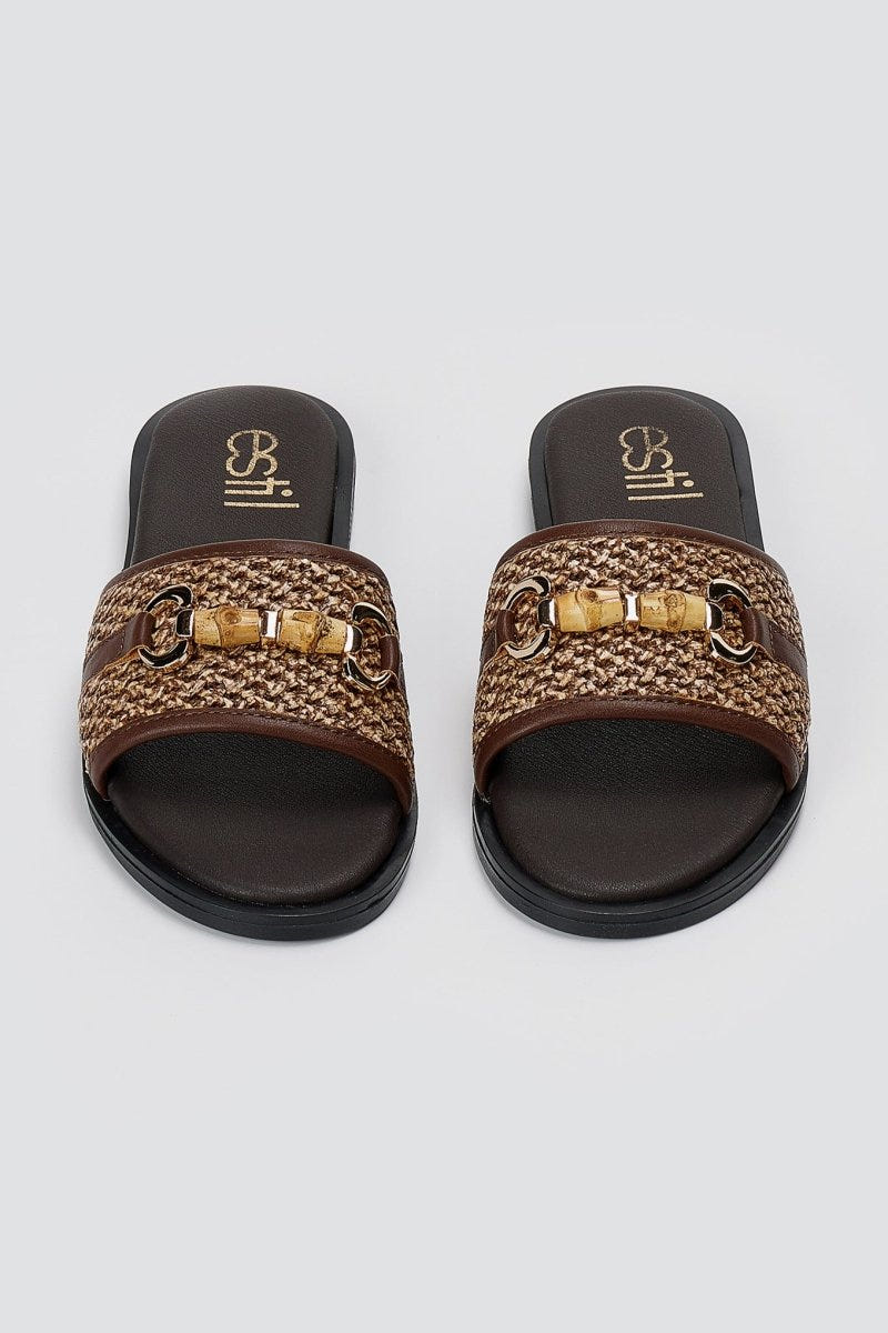Estil - Comfort Sandals - Brown Raffia