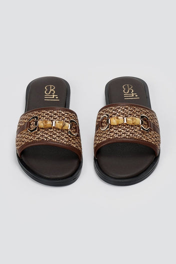 Estil - Comfort Sandals - Brown Raffia