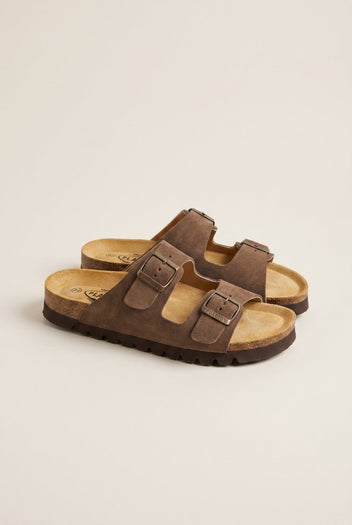 Plakton - Comfort Sandals - Brown Suede