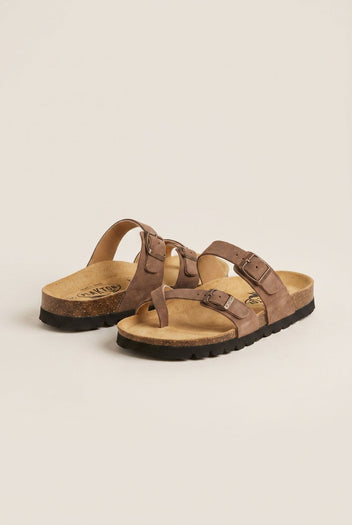 Plakton - Comfort Sandals - Brown Suede