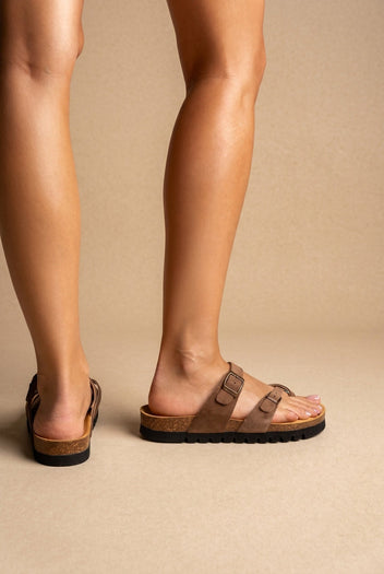 Plakton - Comfort Sandals - Brown Suede