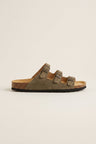 Khaki Green Suede