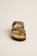 Plakton - Comfort Sandals - Khaki Green Suede