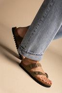 Plakton - Comfort Sandals - Khaki Green Suede