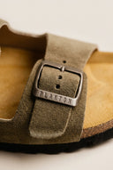 Plakton - Comfort Sandals - Khaki Green Suede