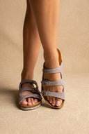 Plakton - Comfort Sandals - Light Grey Suede