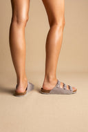 Plakton - Comfort Sandals - Light Grey Suede
