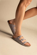 Plakton - Comfort Sandals - Light Grey Suede