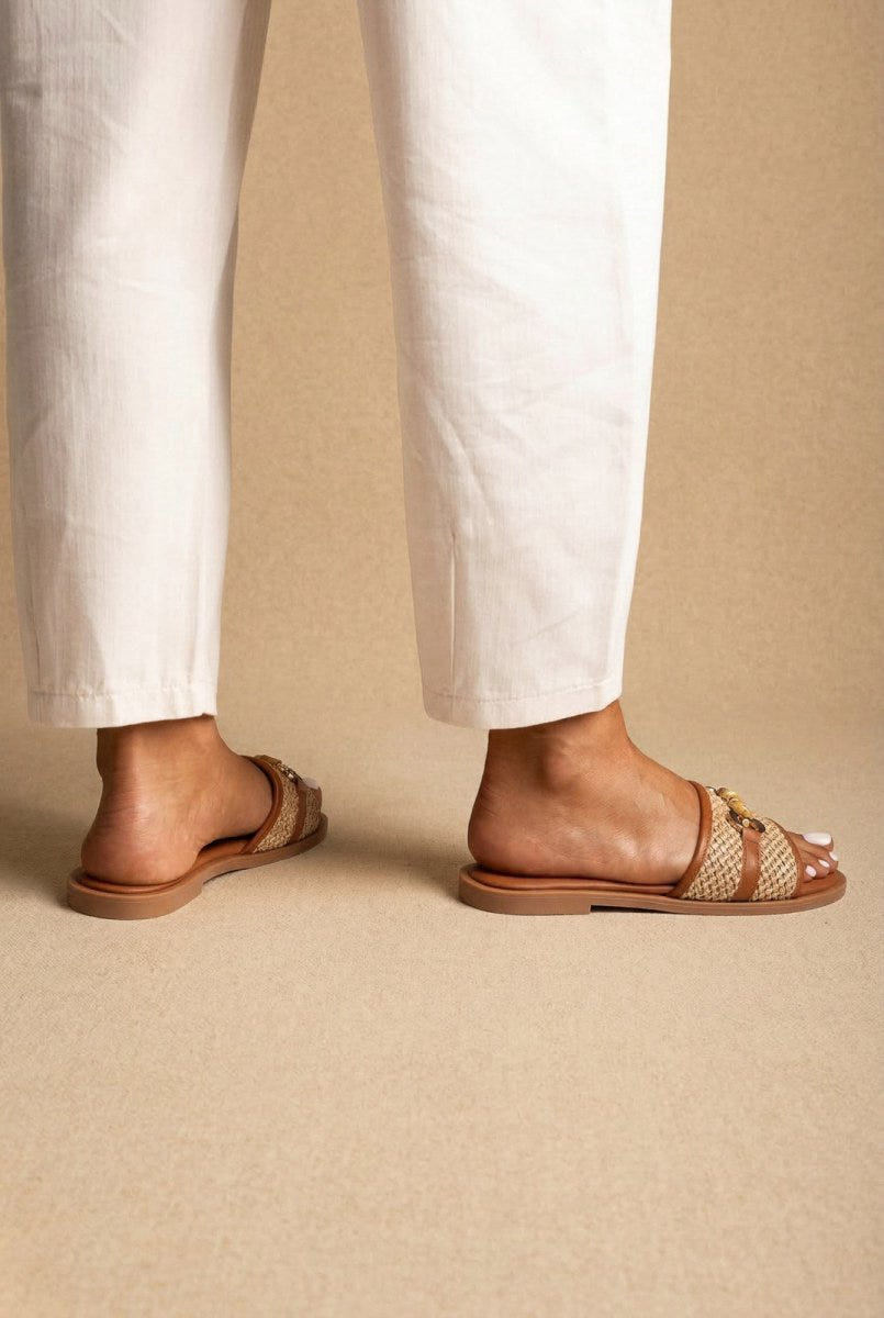 Estil - Comfort Sandals - Tan Raffia