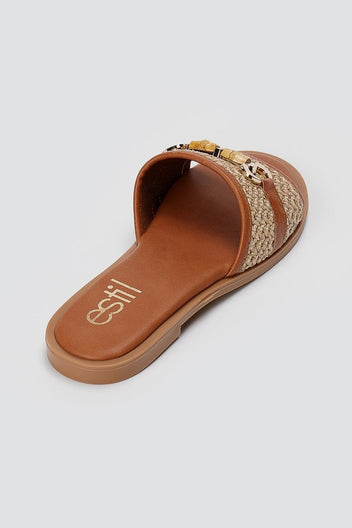 Estil - Comfort Sandals - Tan Raffia