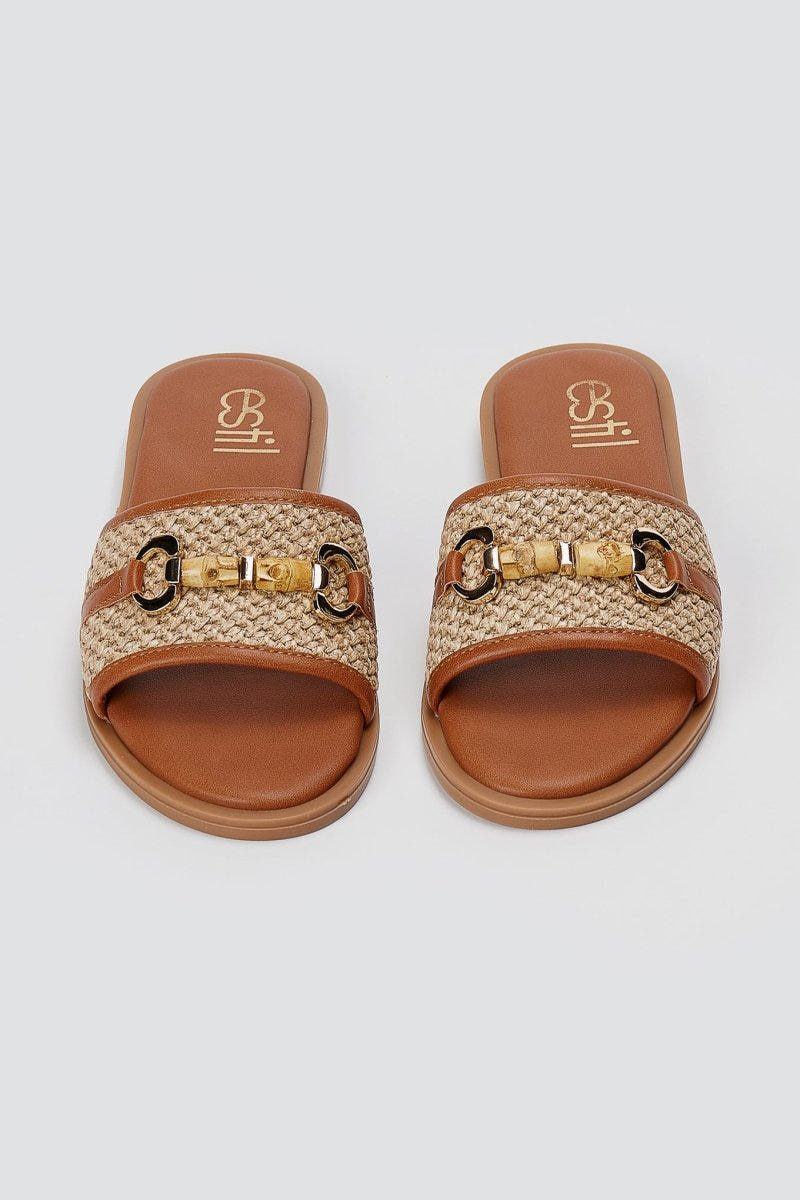 Estil - Comfort Sandals - Tan Raffia