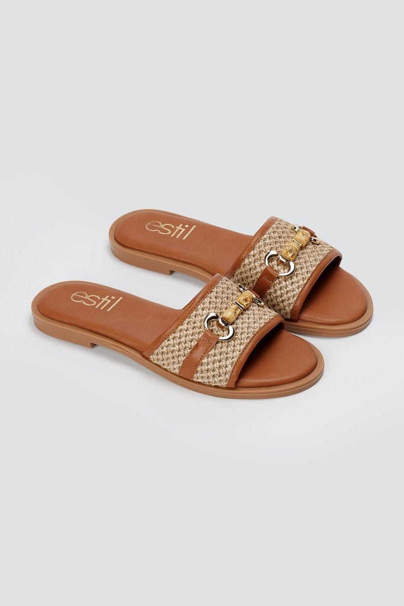 Estil - Comfort Sandals - Tan Raffia