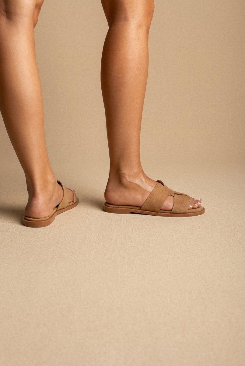 Estil - Comfort Suede Sandals - Beige Suede