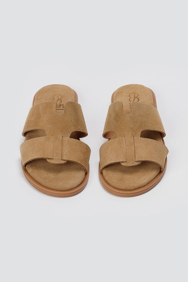 Estil - Comfort Suede Sandals - Beige Suede