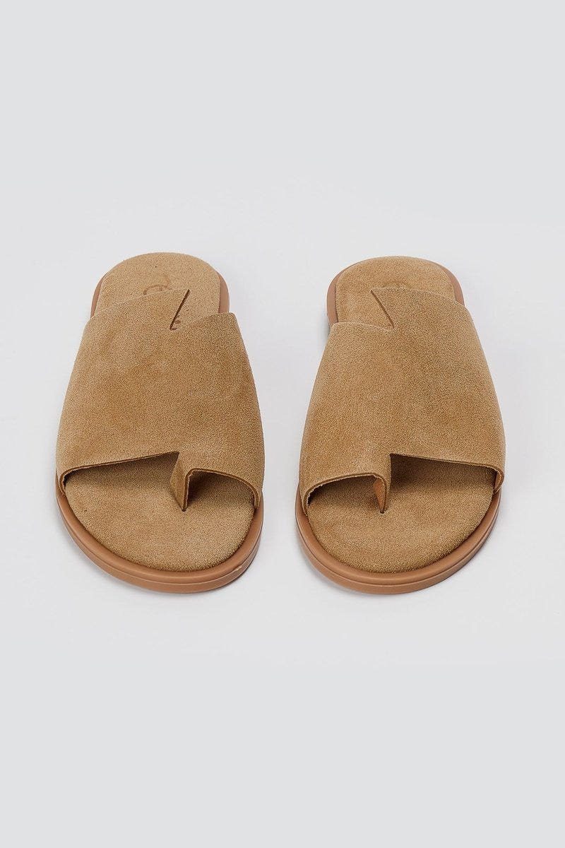 Estil - Comfort Suede Sandals - Beige Suede