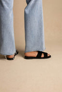 Estil - Comfort Suede Sandals - Black Suede