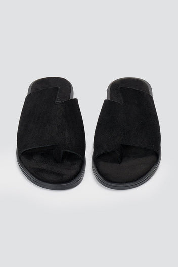 Estil - Comfort Suede Sandals - Black Suede