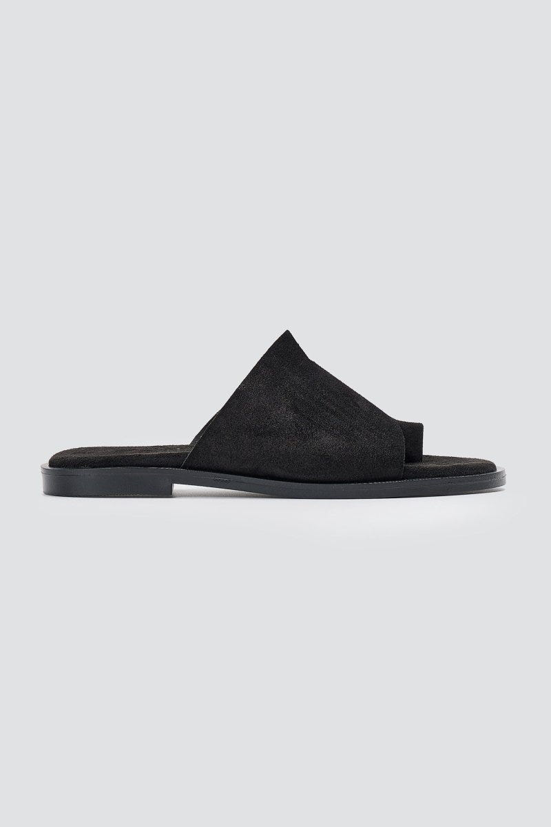 Estil - Comfort Suede Sandals - Black Suede