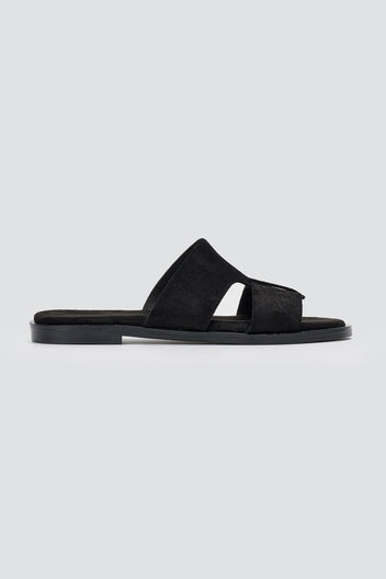 Estil - Comfort Suede Sandals - Black Suede