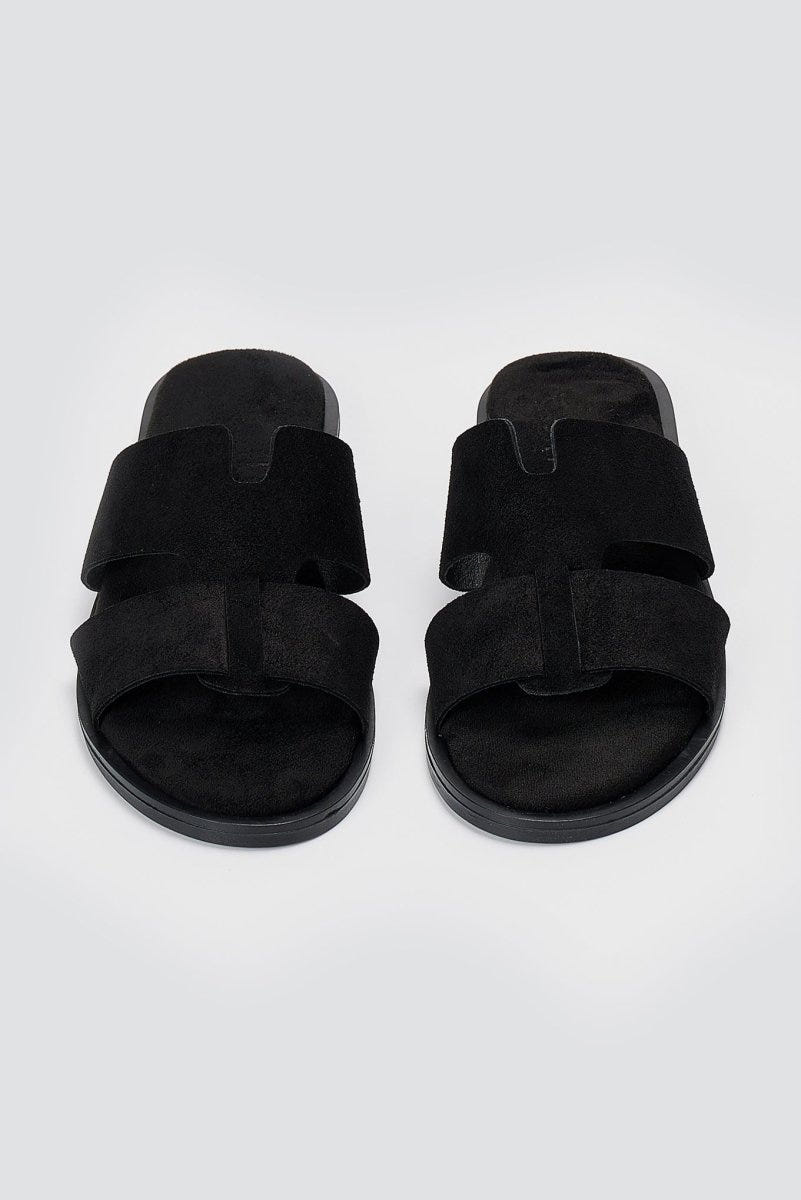 Estil - Comfort Suede Sandals - Black Suede