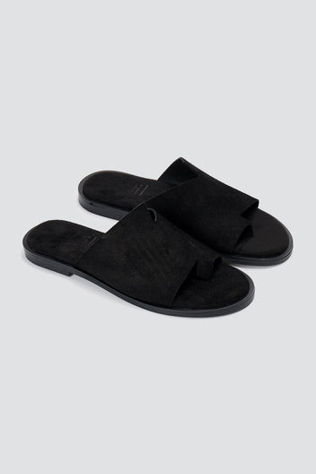 Estil - Comfort Suede Sandals - Black Suede