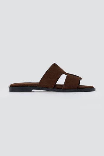 Estil - Comfort Suede Sandals - Brown Suede