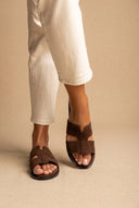 Estil - Comfort Suede Sandals - Brown Suede