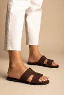 Estil - Comfort Suede Sandals - Brown Suede